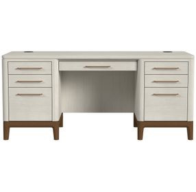 Pomona Soft White 68" Executive Desk