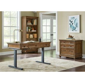 Porter Brown Home Office Set with USB Charging