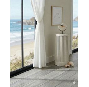 Tulane White 24" Round Side Table