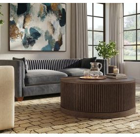 Tulane Brown 42" Round Coffee Table