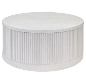 Tulane White Round Occassional Table Set