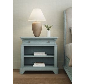 Summer Creek Blue 1 Drawer Nightstand with USB Charging