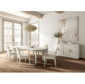 Ashlar Beige 120" Extendable Oval Dining Table