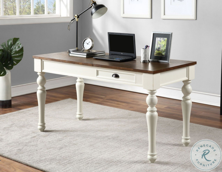 Joanna Two Tone Ivory And Dark Oak Lift Top Desk From Steve Silver ...