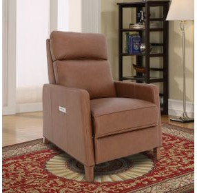 James Dobbs Saddle Leather Zero Gravity Power Recliner with Power Lumbar and USB Charging