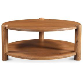 Olsen Vintage Brown Round Occasional Table Set