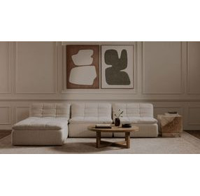 Joel Natural Round Occasional Table Set