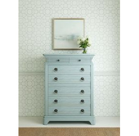 Summer Creek Blue 8 Drawer Chest