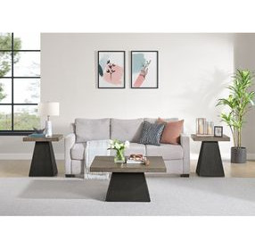 Rizzo Gray and Dark Espresso Square Coffee Table