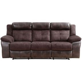 Pueblo Brown 91" Manual Reclining Living Room Set
