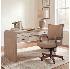 Chace Venerando Latte Leather Swivel Tilt Executive Chair