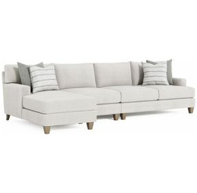 Mila Beige 3 Piece Modular Sectional with Pillows