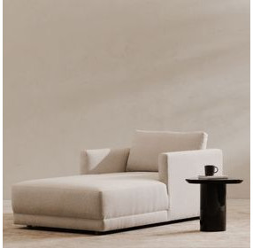 Bryn Oyster 77" Chaise with Pillow