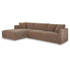 Bryn Camel 2 Piece Modular LAF Sectional with Pillows