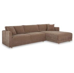 Bryn Camel 2 Piece Modular RAF Sectional with Pillows