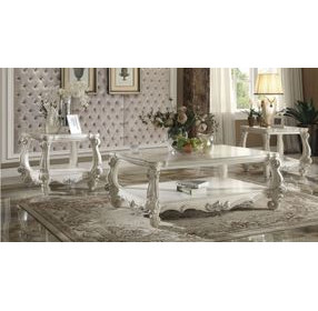 Versailles Bone White Rectangular Coffee Table