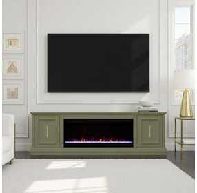Jordan Sage 82" TV Stand with Fireplace