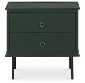 Reagan Deep Green 2 Drawer Nightstand