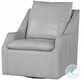 Asterwyn Steamboat Ice Leather Swivel Accent Chair