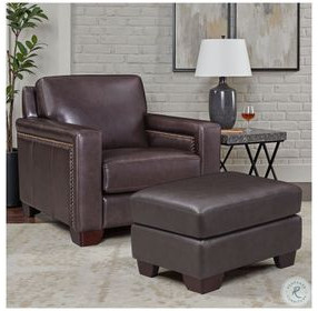 Kathleen Brown Leather Upholstered Rectangular Ottoman