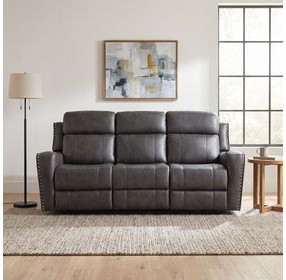 Kellen Dark Gray Double 82" Reclining Sofa