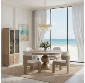 West Kensington Sea Salt Caramel 60" Round Dining Table