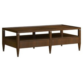 Eave Brown Rectangular Cocktail Table with 2 Drawers