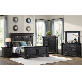Paterson Black 7 Drawer Door Chest