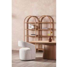 Barrow White Mist Performance Fabric Upholstered Dining Chair