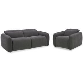 Eli Dusk Gray Power Reclining Living Room Set