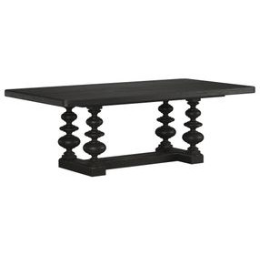 Atrium Black 108" Rectangular Dining Table
