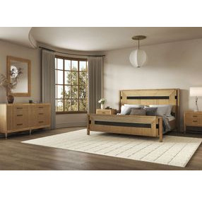 Loft Brown and Black King Panel Bed