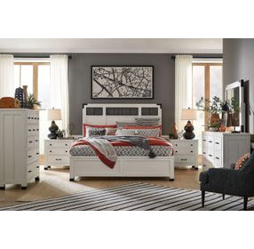 Harper Springs Silo White King Panel Bed