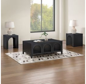 Fitzgerald Black Rectangular Occassional Table Set