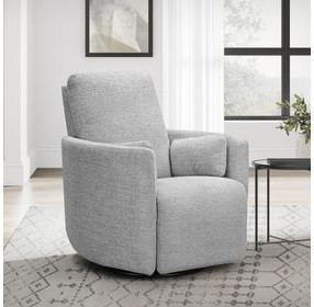 Trenton Vincent Fog Manual Swivel Glider Recliner with Pillows