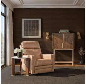 Eleana Medium Brown and Beige Round 25.5" Marble Top End Table