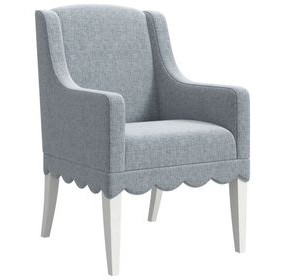 Haven Sea Blue Upholstered Hostess Chair Set of 2