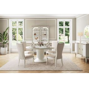 La Marisia Creamy Pearl and Tranquil Vanity Chair
