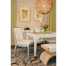 Lacey White Square Game Table with 2 Drawers