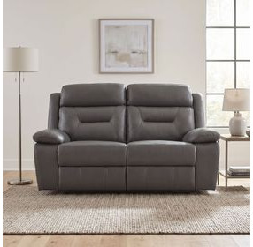 Laconia Dark Gray Double Power Reclining Loveseat