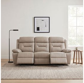 Laconia Latte Double Power Reclining Sofa