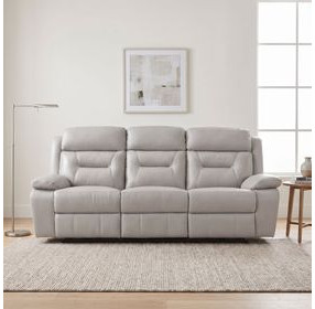 Laconia Silver Double Power Reclining Sofa
