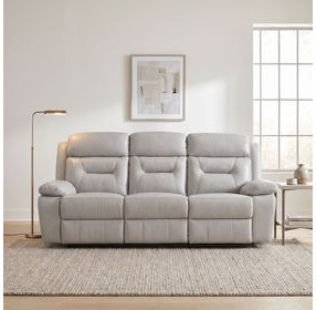 Laconia Silver Double Reclining Sofa