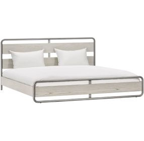 Zest Light Oak and Gray Platform Bedroom Set