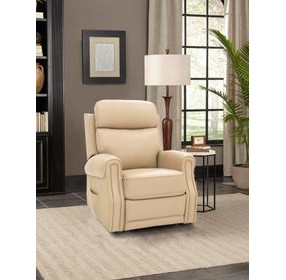 Lance Sorrento Sand Leather Power Lift Recliner with Power Lumbar and USB Charging