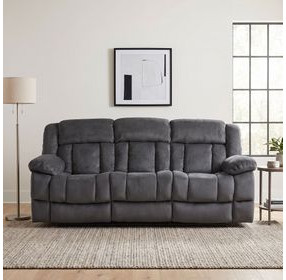 Laurelton Charcoal Double Reclining Sofa