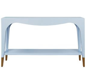 Laverne Light Blue Rectangular Console Table