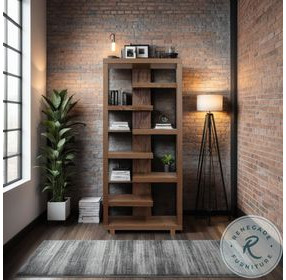 Laurel Canyon Oak Bourbon 80" High Bookshelf