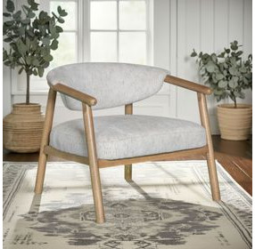 Autumn Pebbled Vanilla Upholstered Accent Chair