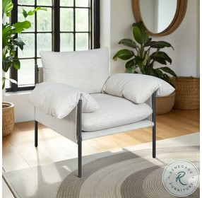 Bloom Soft Oat Performance Fabric Accent Chair